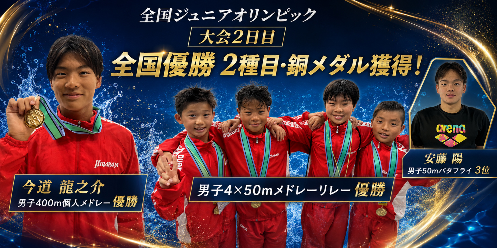 【全国優勝2種目・銅メダル獲得！】全国ジュニアオリンピック 2日目結果